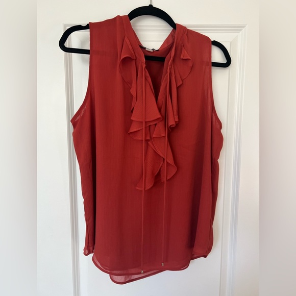 Tommy Hilfiger | Tops | Rust Colored Tommy Hilfiger Sleeveless Blouse |  Poshmark